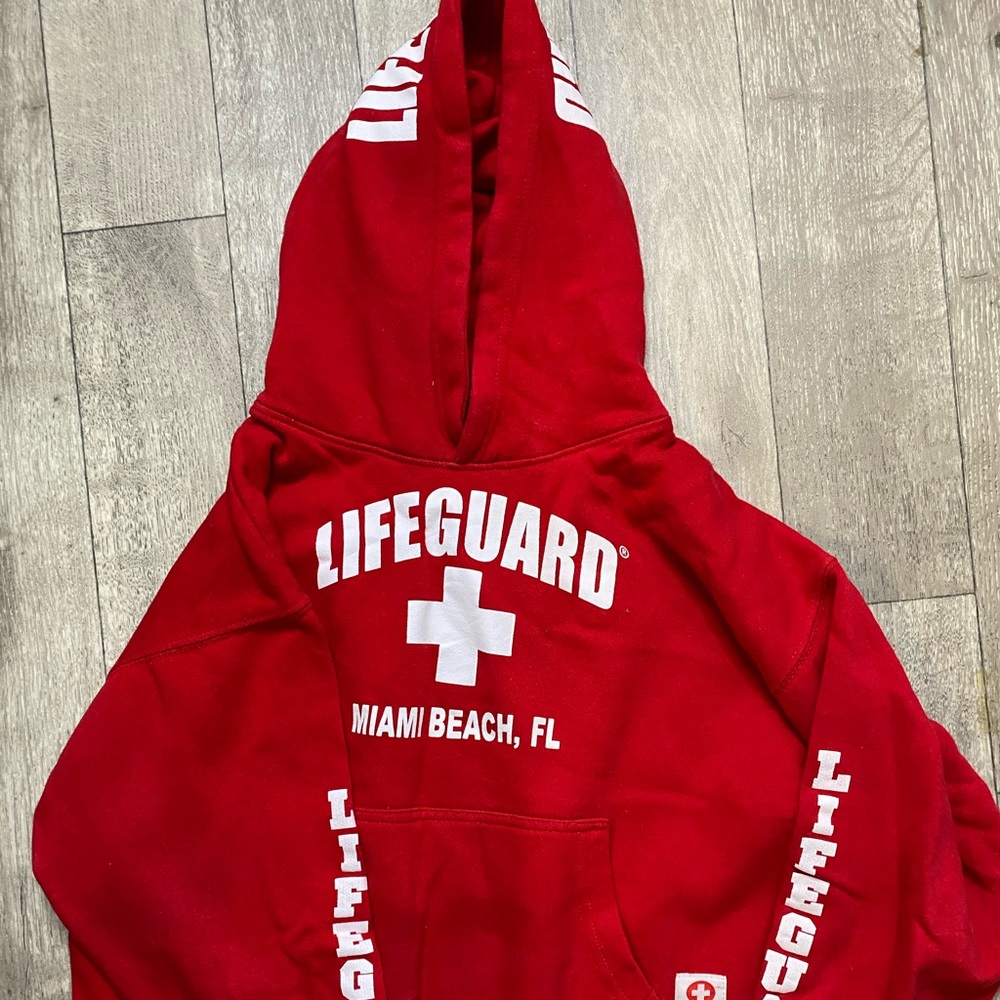 lifeguard hoodie! does fit a bit small